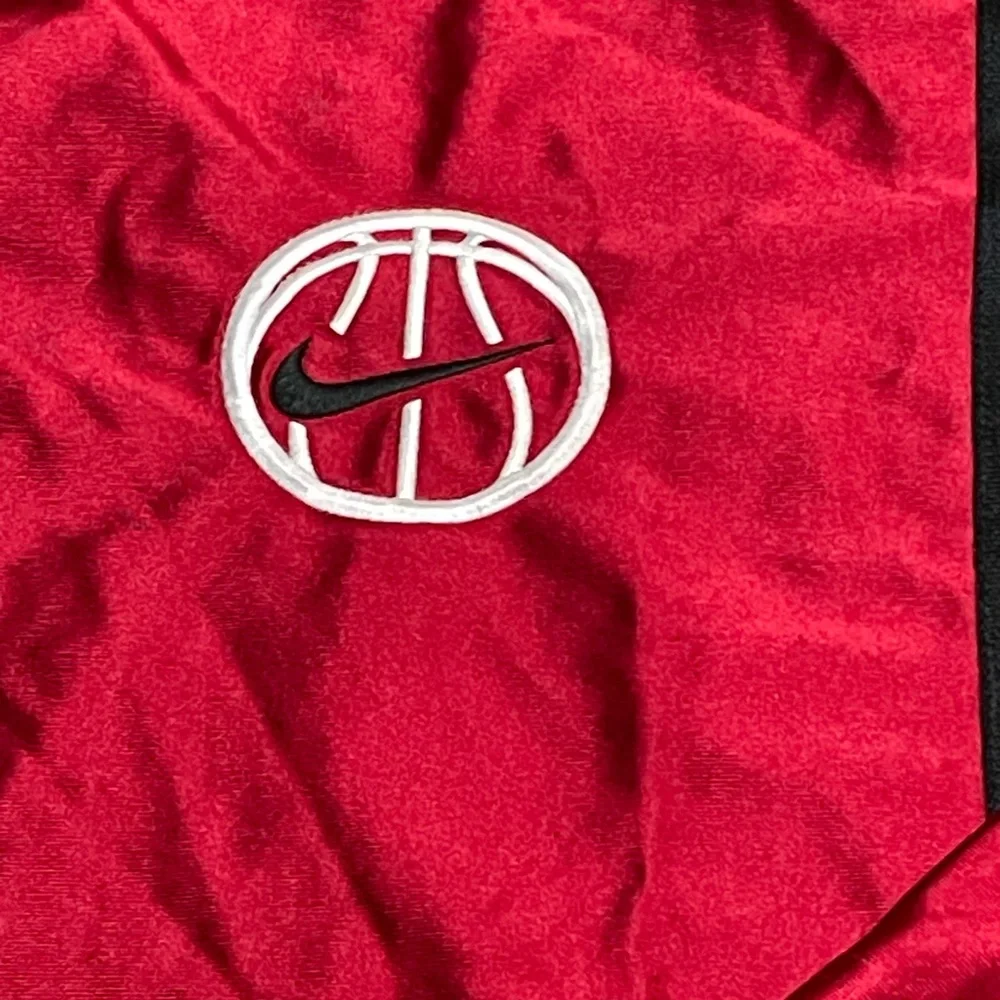 Nike Basketball Jersey Boys‎ Large 14/16 long sleeve silky red black white shirt
